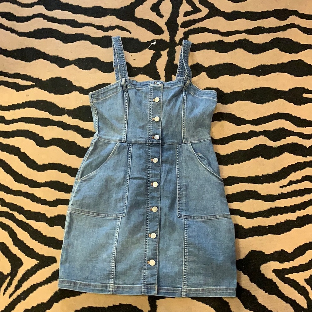 Jean body con dress